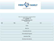 Tablet Screenshot of firstfamilycounseling.com